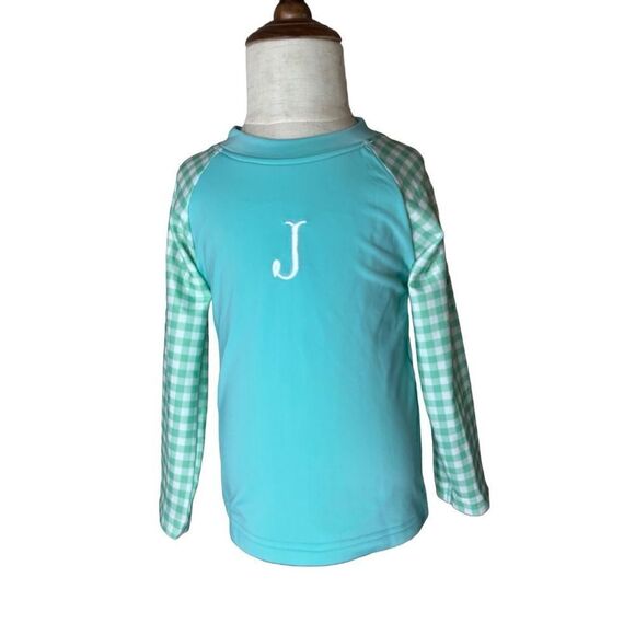 Summer Splashin' with Style! NWT Laya & Linc 3T Rashguard |Embroiderd "J" - Picture 2 of 5